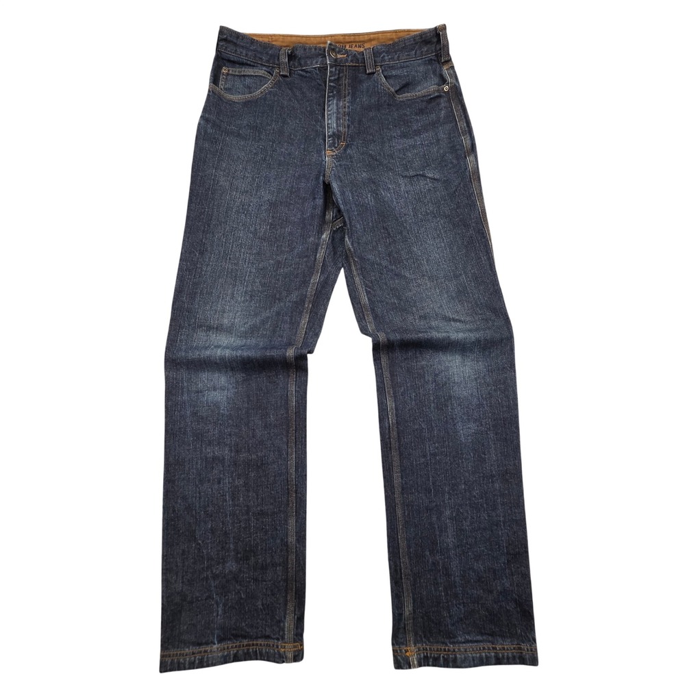 Duluth Trading Co Flex Ballroom Jeans Mens 36x34 Dark Indigo Straight Leg 20207